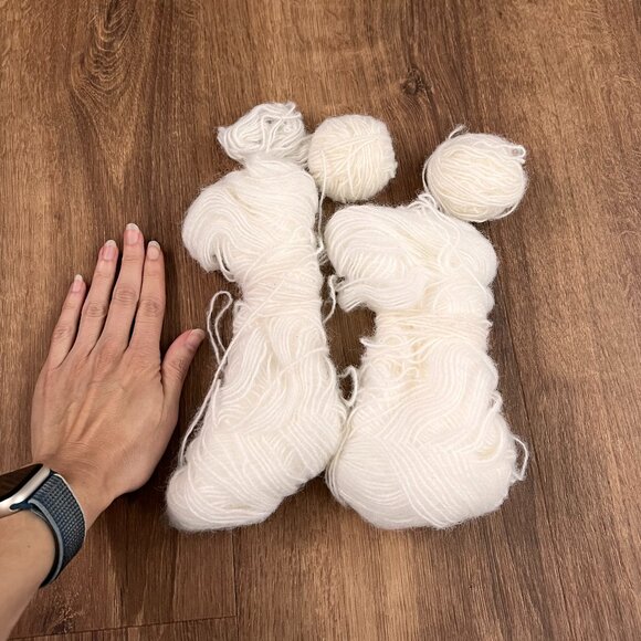 Brushed Merino Wool Blend Natural Fiber Hand Spun Yarn Lot - Picture 6 of 9